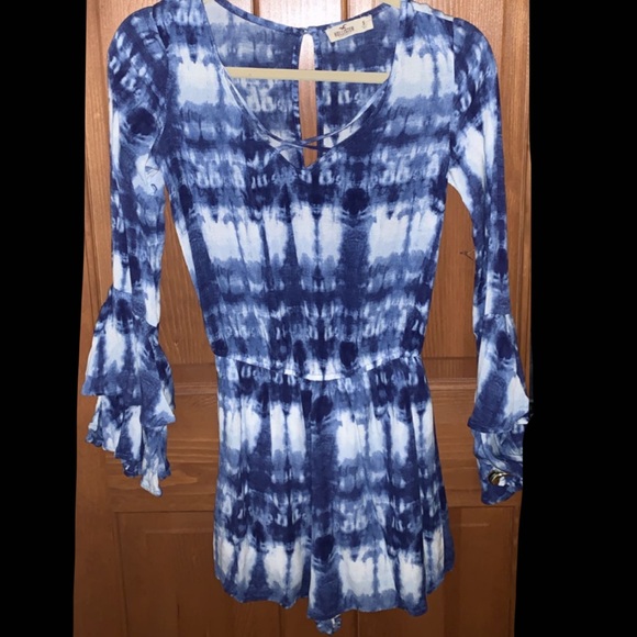 hollister blue tie dye romper - Picture 1 of 3